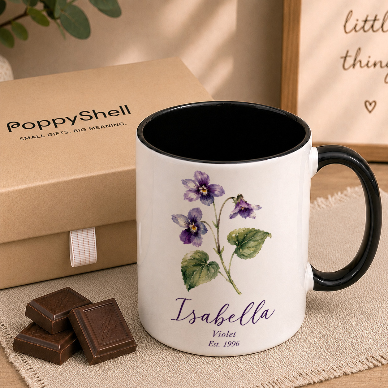 Personalised Birth Flower Mug – Custom Name Gift for Mum - Image 3
