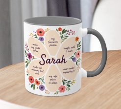 Personalised Best Friend Mug – Custom Floral Friendship Gift with Name - Image 4