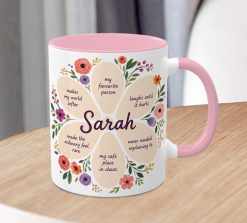 Personalised Best Friend Mug – Custom Floral Friendship Gift with Name - Image 3
