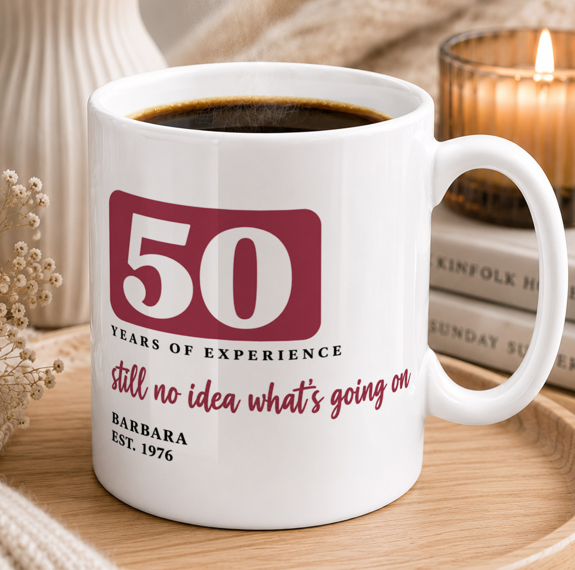 Personalised Years of Experience Mug – Funny Birthday Gift