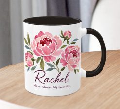 Personalised Floral Mum Mug – Custom Peony Name Gift for Mum - Image 4
