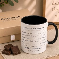 Personalised Mum Receipt Mug – Custom Thank You Gift from Children - Image 3
