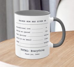 Alternative view of Personalised Mum Receipt Mug – Custom Thank You Gift from Children