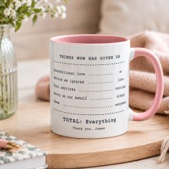Personalised Mum Receipt Mug – Custom Thank You Gift from Children - Image 4