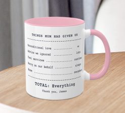 Personalised Mum Receipt Mug – Custom Thank You Gift from Children - Image 4