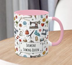 Personalised Sewing Mug – Custom Seamstress Gift with Name - Image 4