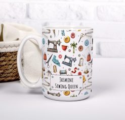 Personalised Sewing Mug – Custom Seamstress Gift with Name - Image 7