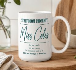 Personalised Teacher Mug – Staffroom Property Custom Name Gift - Image 5