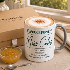 Personalised Teacher Mug – Staffroom Property Custom Name Gift - Image 3