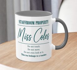 Personalised Teacher Mug – Staffroom Property Custom Name Gift - Image 3