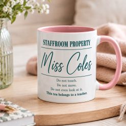 Personalised Teacher Mug – Staffroom Property Custom Name Gift - Image 4