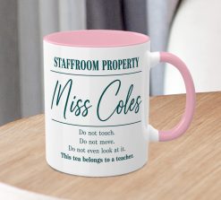 Personalised Teacher Mug – Staffroom Property Custom Name Gift - Image 4