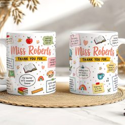 Personalised Teacher Thank You Mug – Custom Name Appreciation Gift