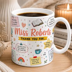 Personalised Teacher Thank You Mug – Custom Name Appreciation Gift