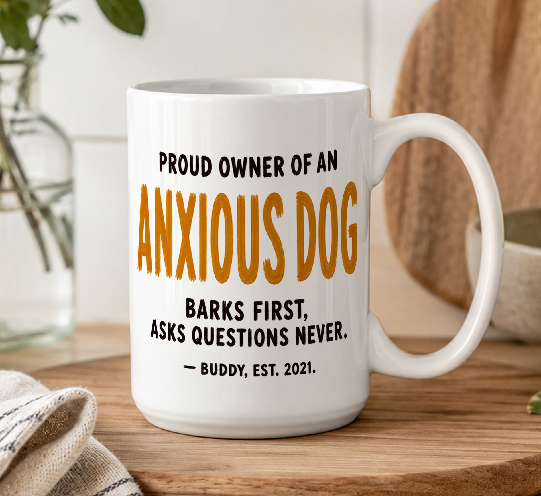 Personalised Anxious Dog Mug – Funny Dog Owner Gift - Image 5