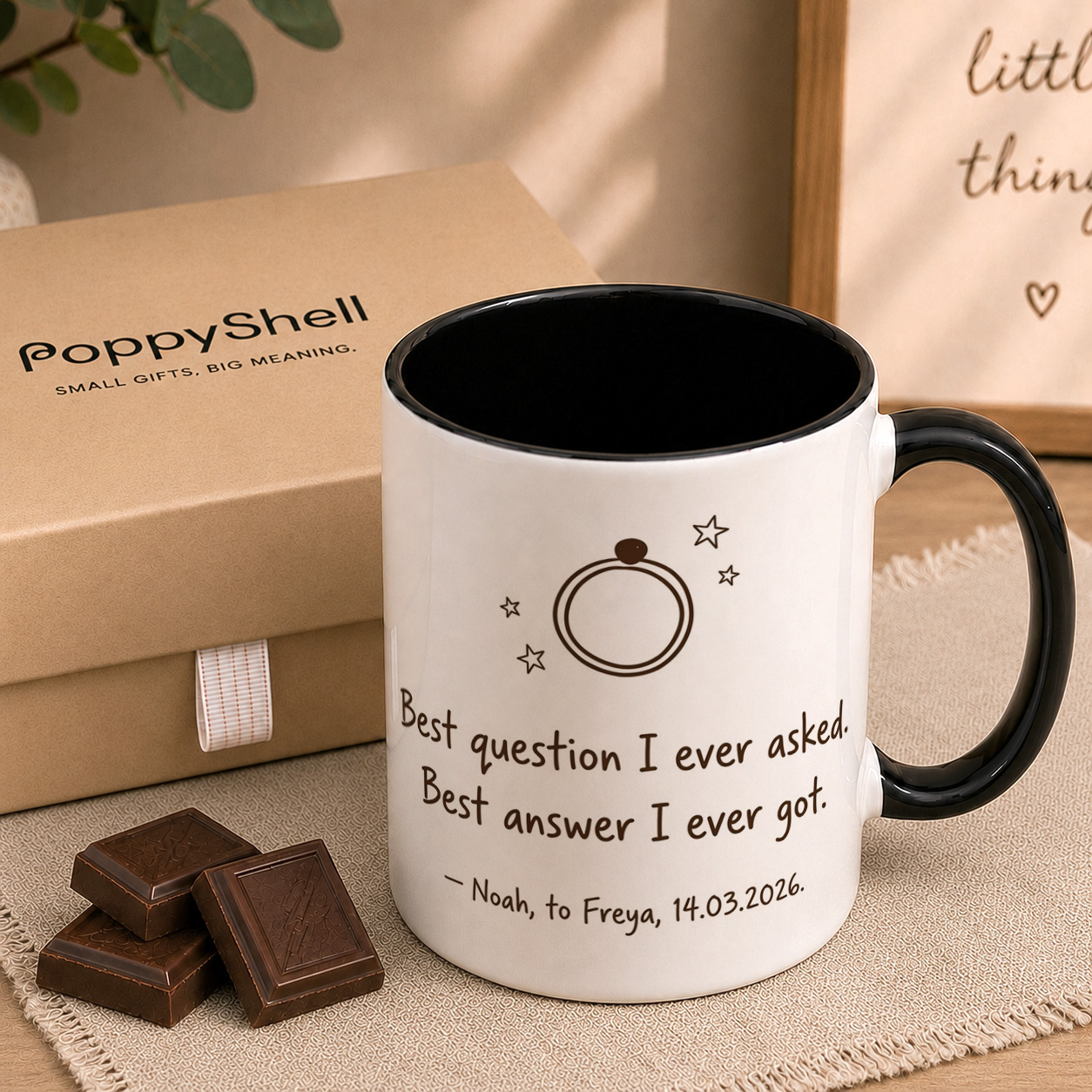 Personalised Engagement Mug – Custom Names & Date, Proposal Gift - Image 5