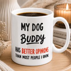 Personalised Dog Mug – Custom Pet Name Gift for Dog Lovers