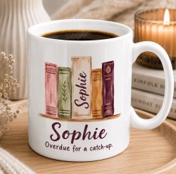 Personalised Book Lover Mug – Custom Reader Gift with Name