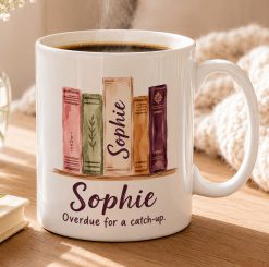Personalised Book Lover Mug – Custom Reader Gift with Name