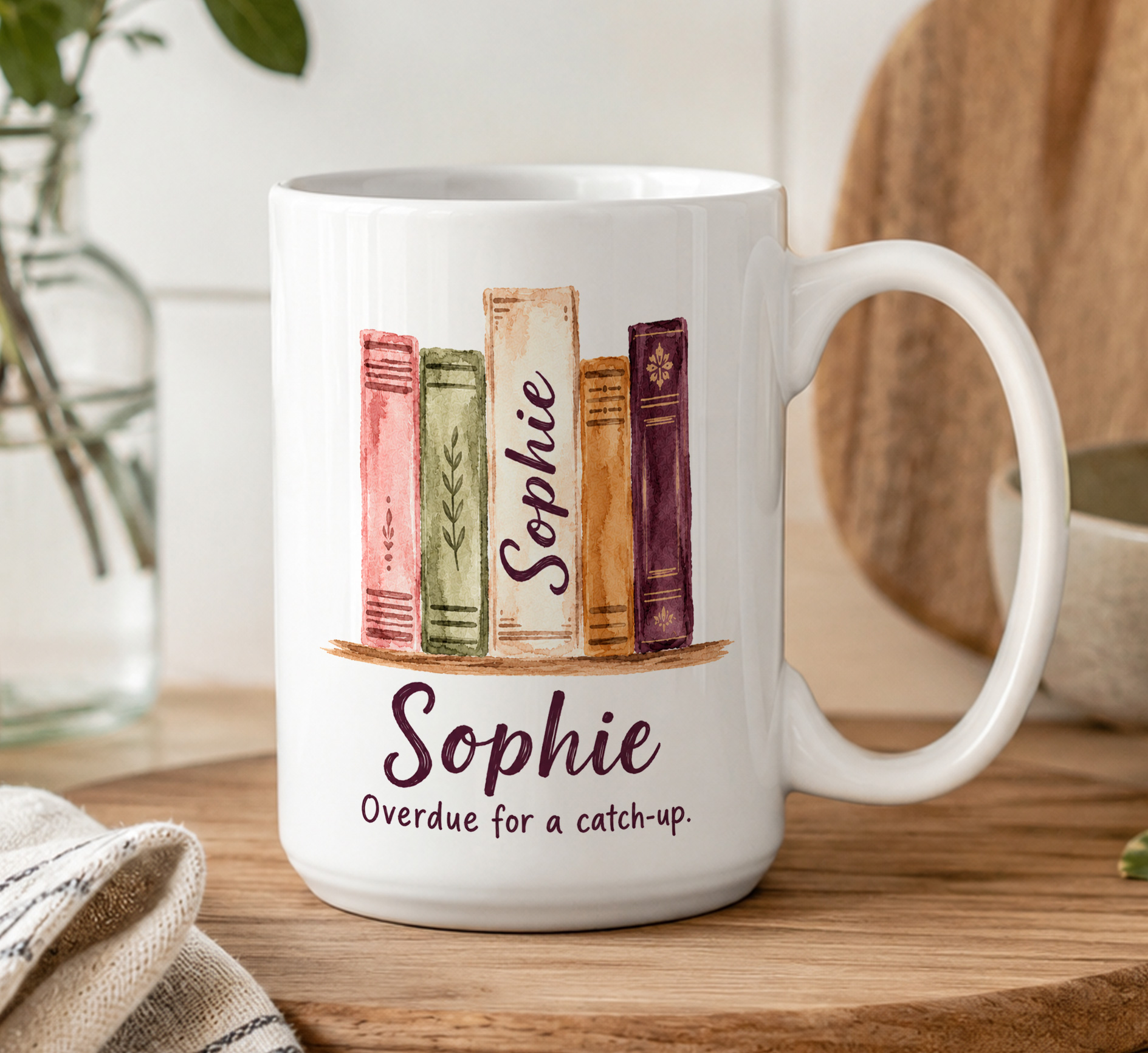 Personalised Book Lover Mug – Custom Reader Gift with Name - Image 5
