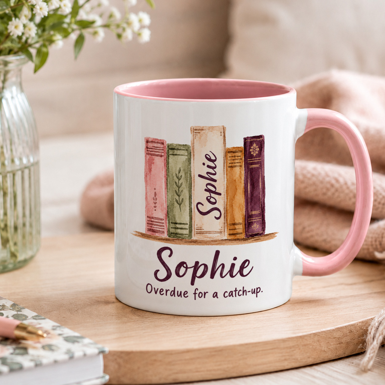 Personalised Book Lover Mug – Custom Reader Gift with Name - Image 2