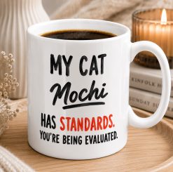 Personalised Cat Mug – Custom Pet Name Gift for Cat Lovers