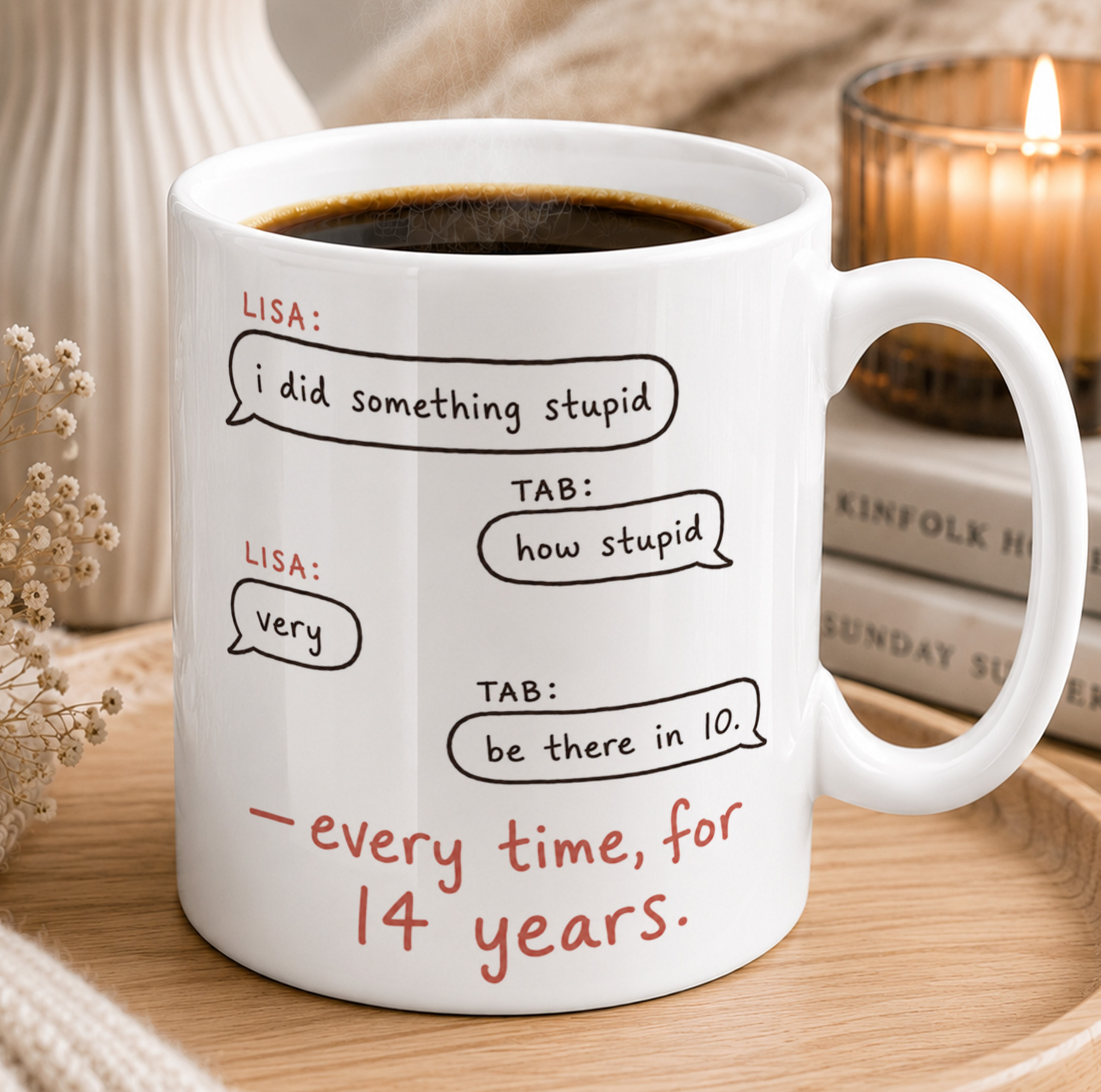 Personalised Chat Mug – Custom Best Friend Conversation Gift - Image 2