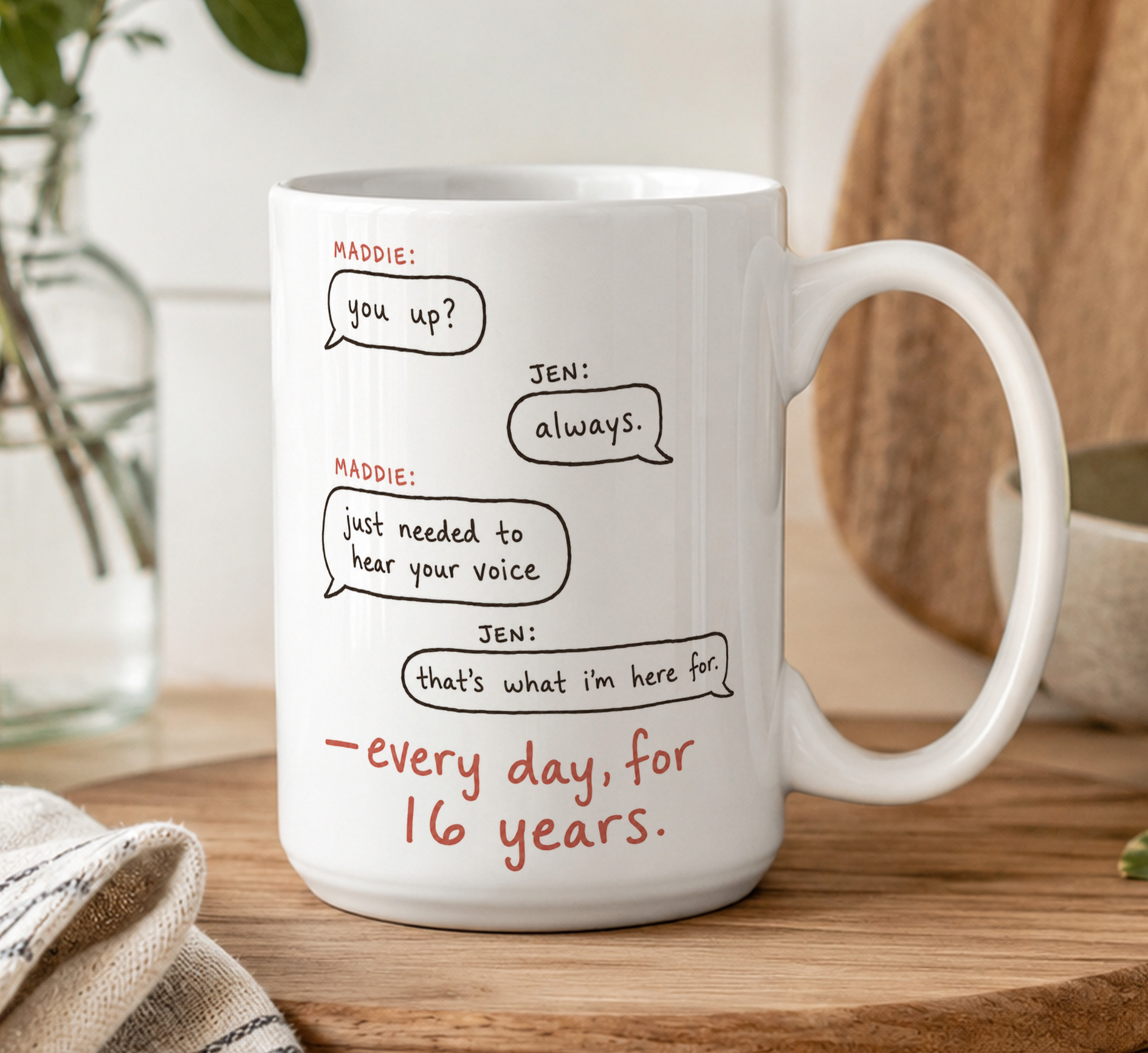 Personalised Chat Mug – Custom Best Friend Conversation Gift - Image 5