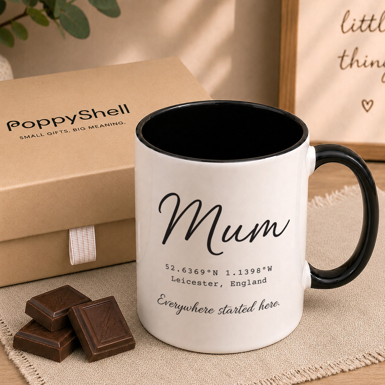 Personalised Coordinates Mug – Custom Mum Gift with Location - Image 2