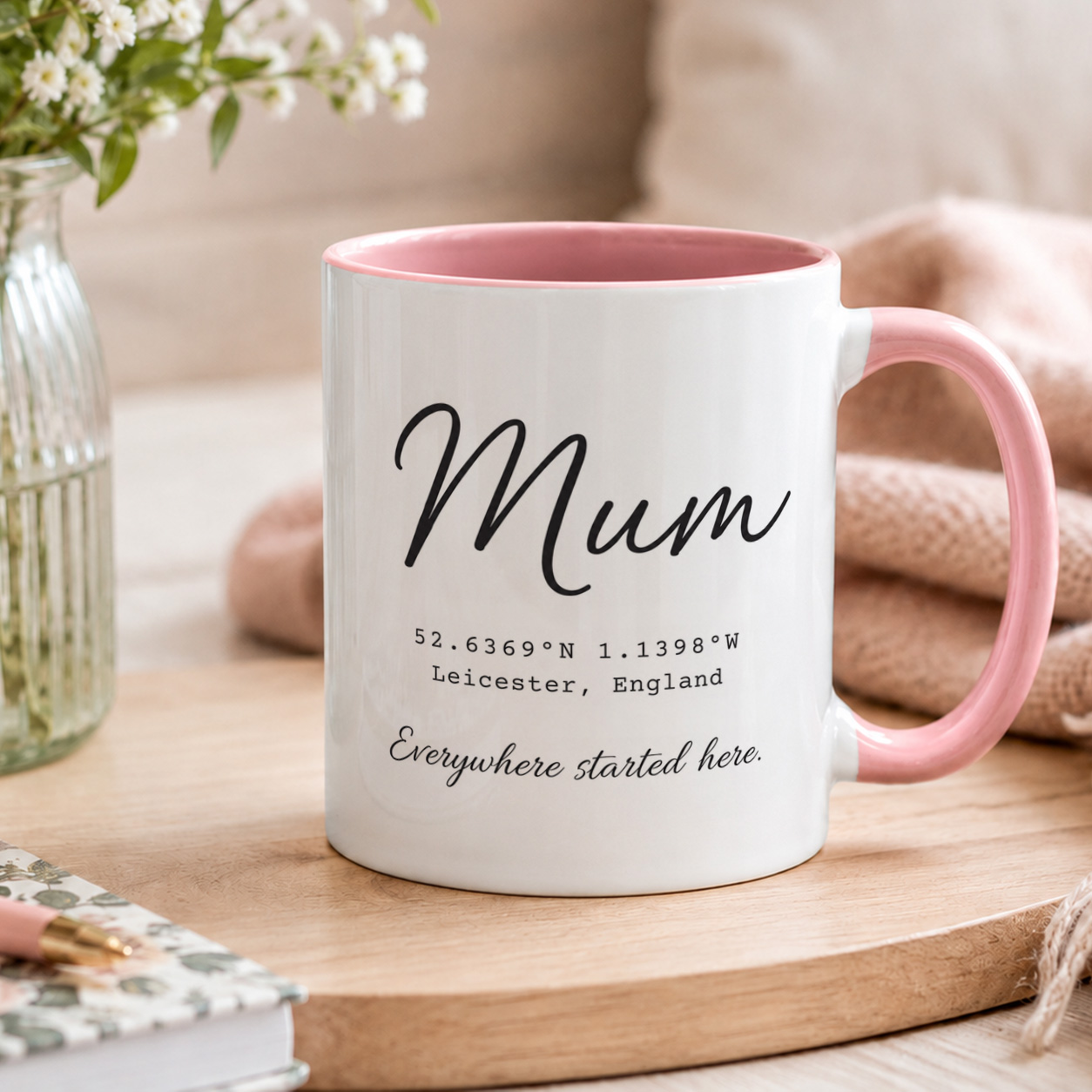 Personalised Coordinates Mug – Custom Mum Gift with Location - Image 4