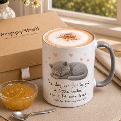 Personalised Cat Mug – Custom Name and Gotcha Date Gift - Image 3