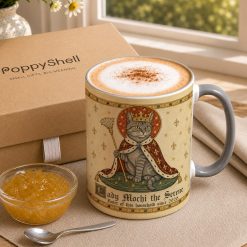 Alternative view of Personalised Medieval Cat Mug – Custom Name and Year Gift