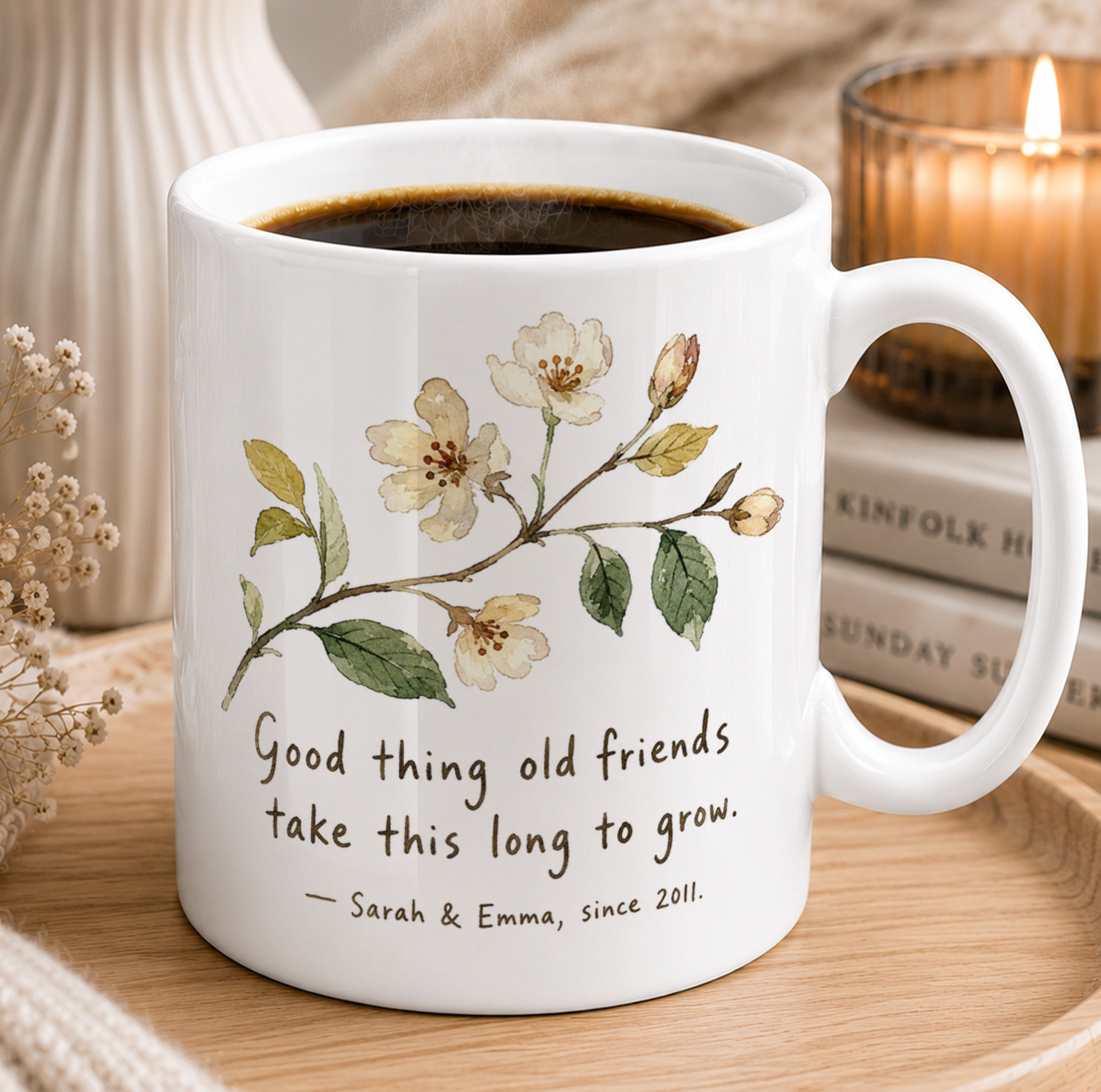 Personalised Old Friends Mug – Custom Names & Since Year