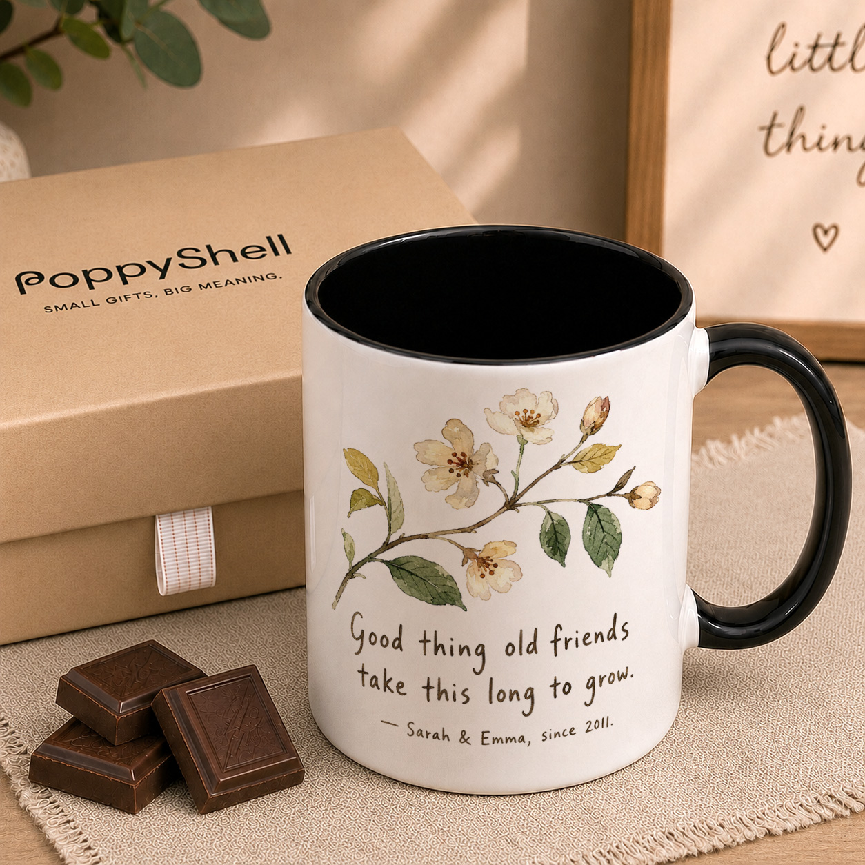 Personalised Old Friends Mug – Custom Names & Since Year - Image 3