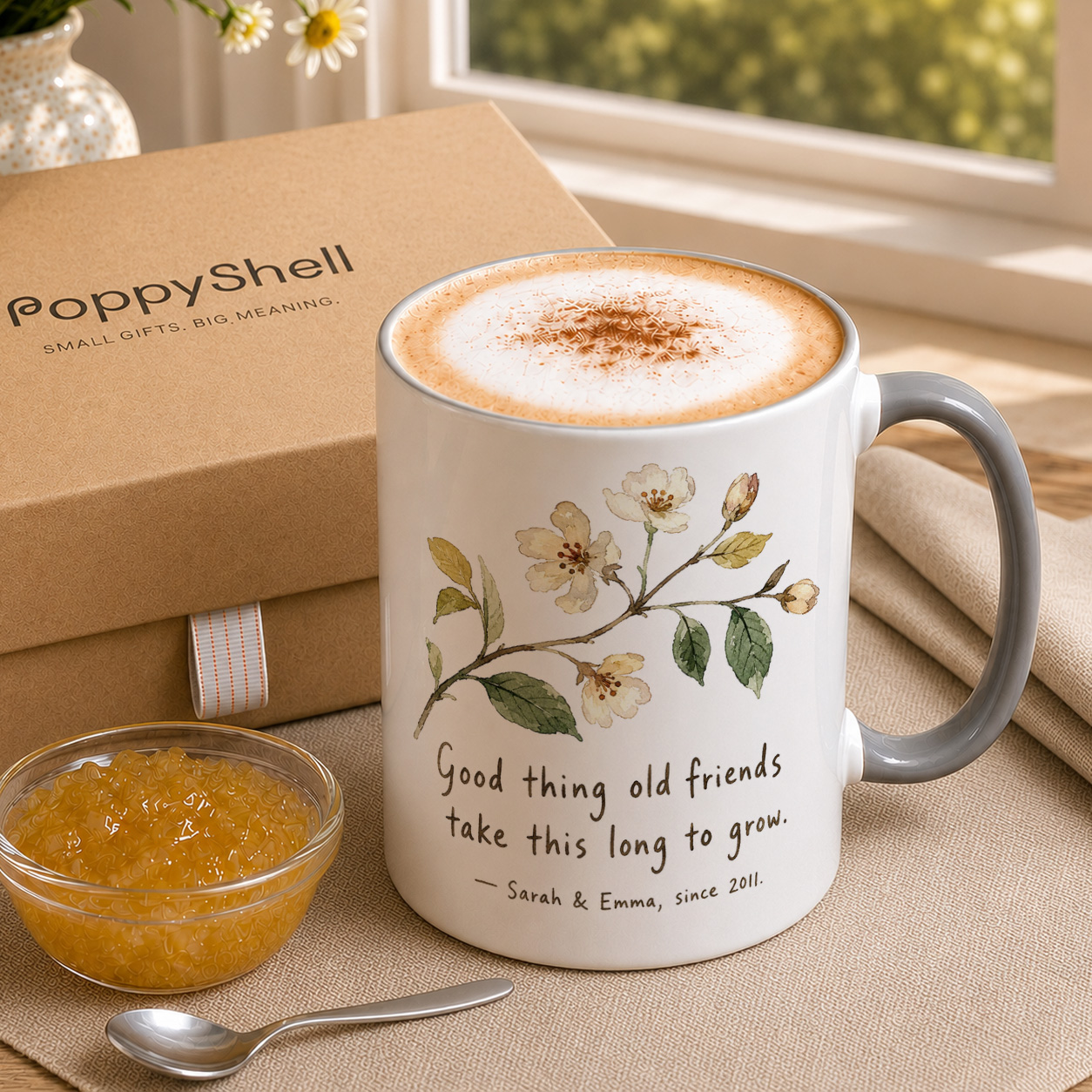 Personalised Old Friends Mug – Custom Names & Since Year - Image 2