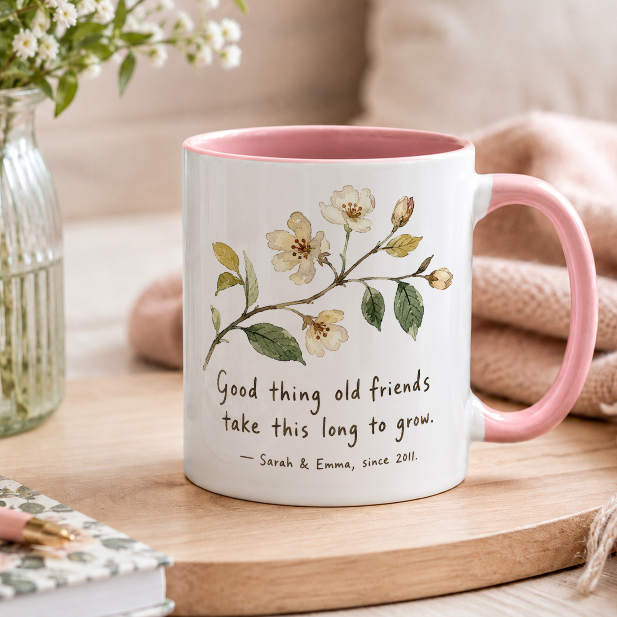 Personalised Old Friends Mug – Custom Names & Since Year - Image 4