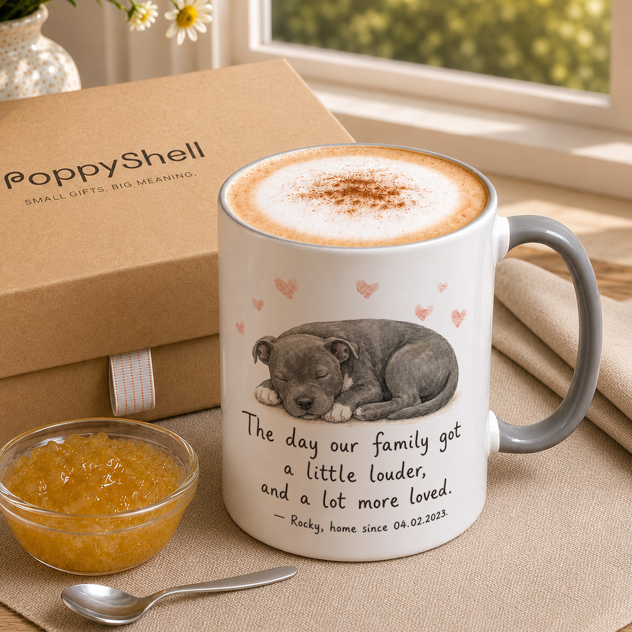 Personalised New Puppy Mug – Custom Dog Name and Date Gift - Image 3