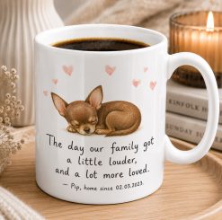 Personalised New Puppy Mug – Custom Dog Name and Date Gift