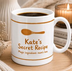 Personalised Secret Recipe Mug – Custom Name Gift for Mum