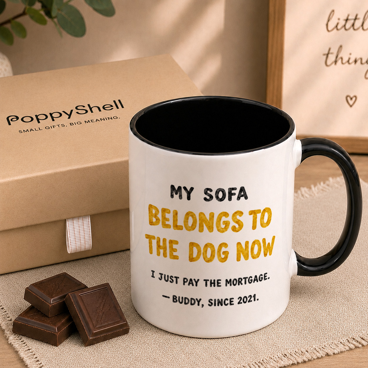Personalised Dog Sofa Mug – Funny Dog Owner Gift - Image 2