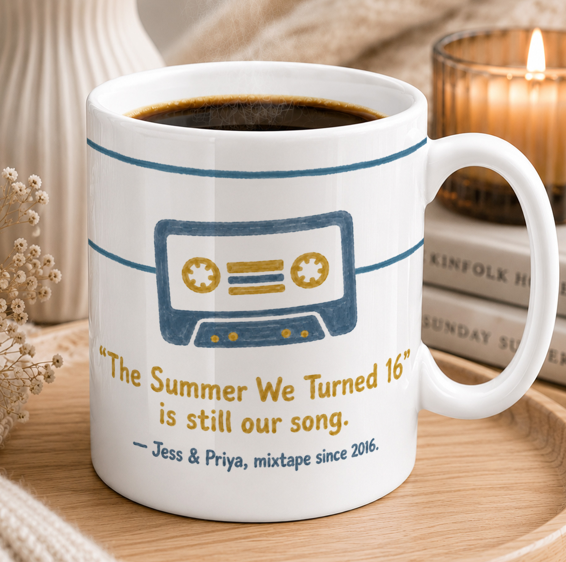 Personalised Friendship Song Mug – Custom Names & Year Gift
