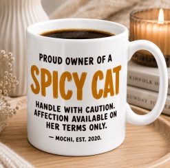 Personalised Spicy Cat Mug – Funny Cat Owner Gift