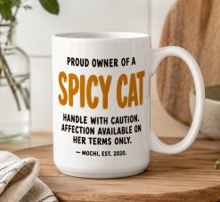 Personalised Spicy Cat Mug – Funny Cat Owner Gift - Image 5
