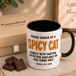 Alternative view of Personalised Spicy Cat Mug – Funny Cat Owner Gift