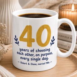 Personalised Anniversary Years Mug – Custom Couple Gift