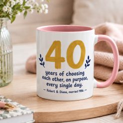 Personalised Anniversary Years Mug – Custom Couple Gift - Image 4