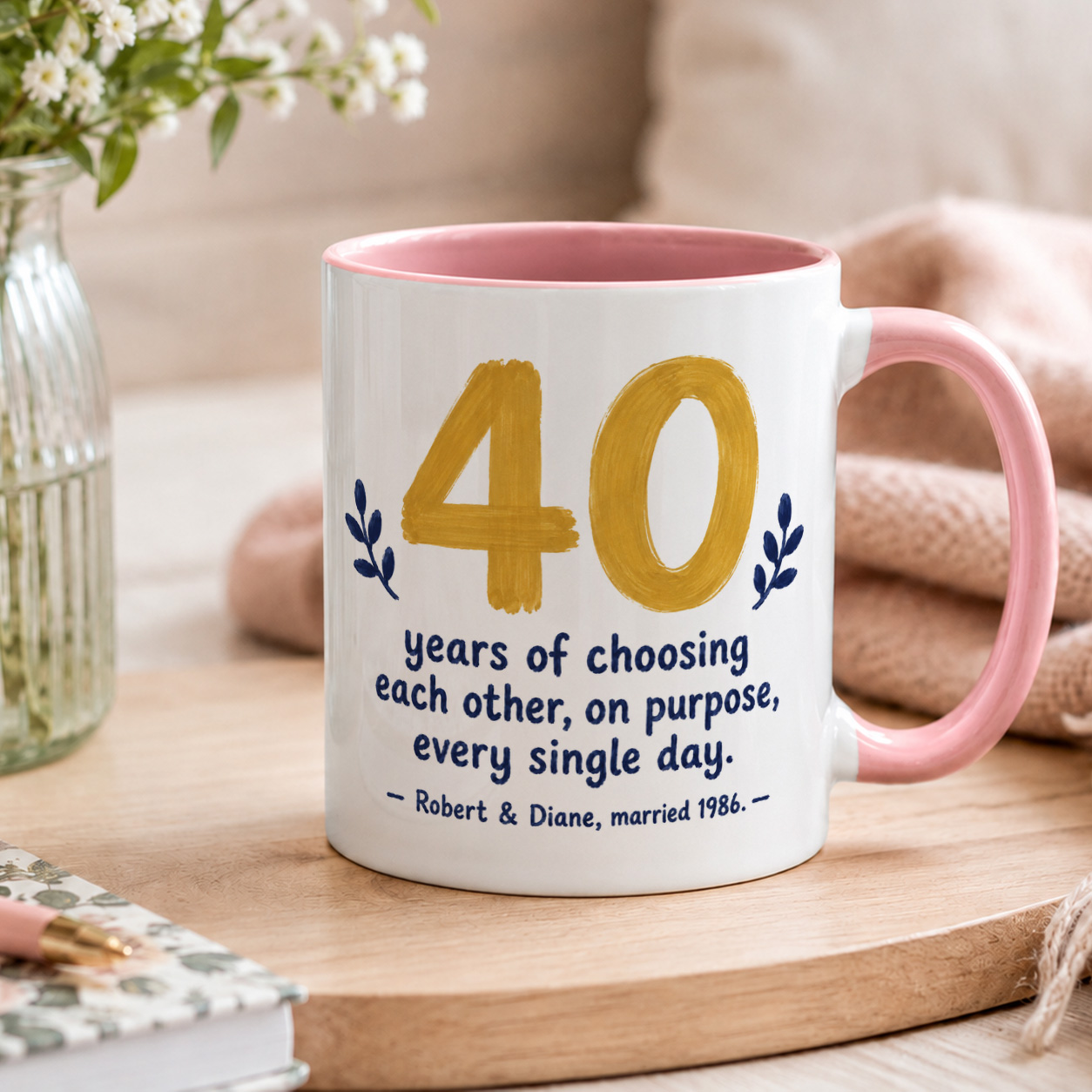 Personalised Anniversary Years Mug – Custom Couple Gift - Image 4