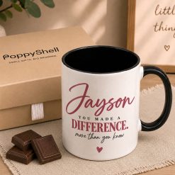 Alternative view of Personalised Thank You Mug – You Made a Difference Gift