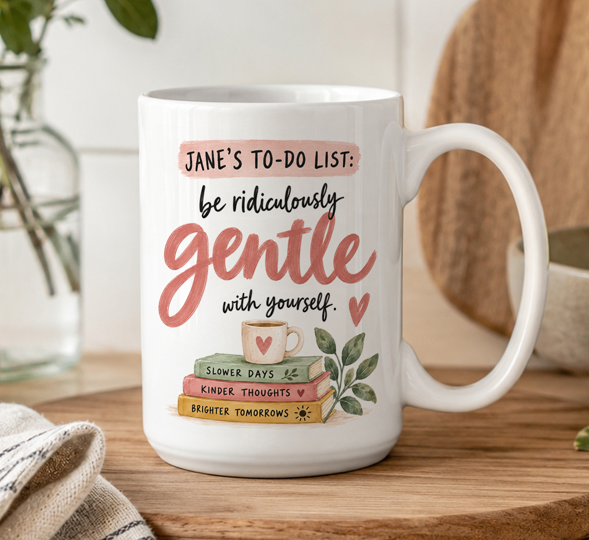 Personalised Be Gentle Mug – Self Care Gift - Image 5