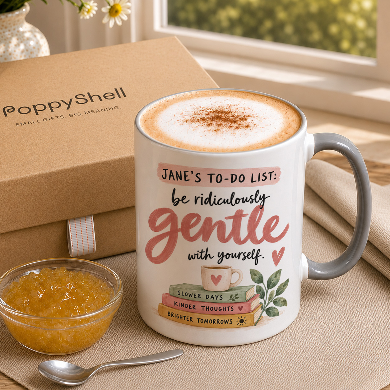 Personalised Be Gentle Mug – Self Care Gift - Image 3